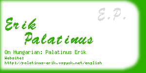 erik palatinus business card